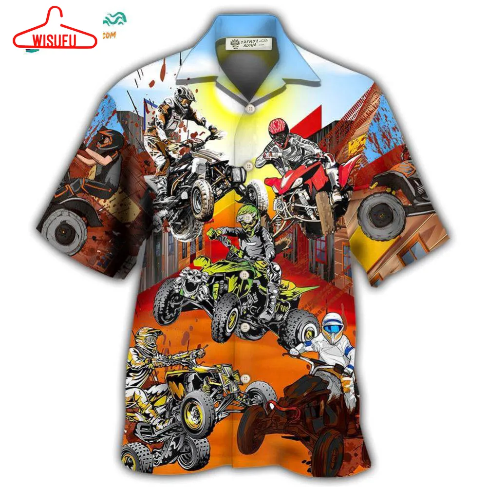 Atv Quad Riding Hard Hawaiian Shirt- Wisufu Aloha