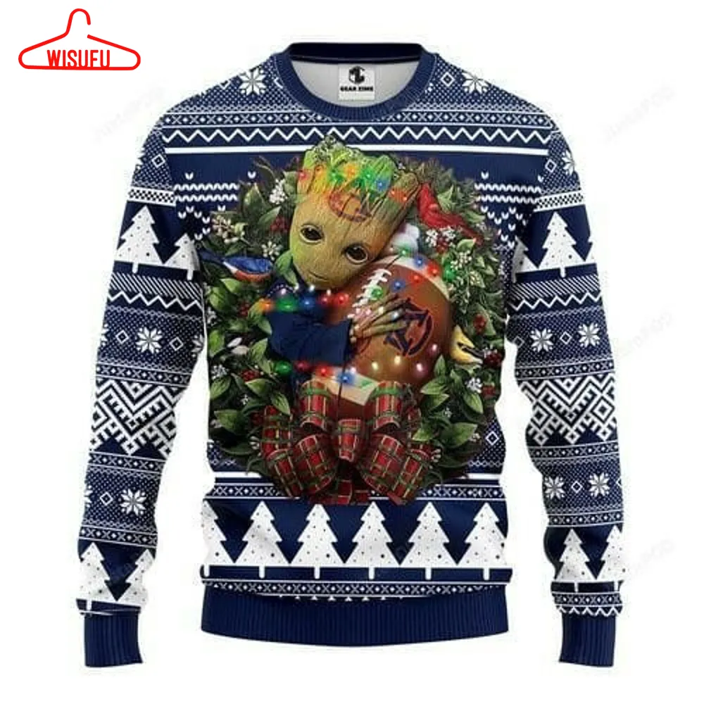 Auburn Tigers Baby Groot Nc-aa Ugly Christmas Sweater