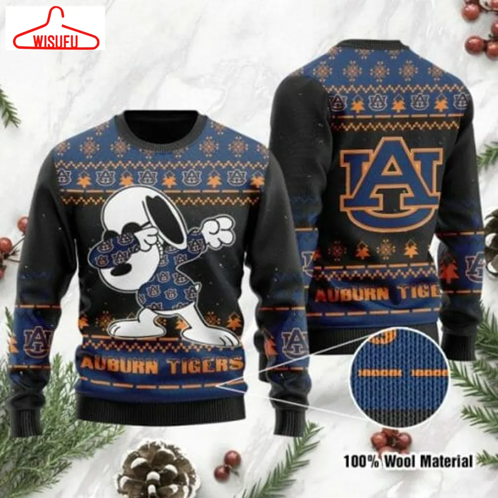 Auburn Tigers Snoopy Nc-aa Ugly Christmas Sweater