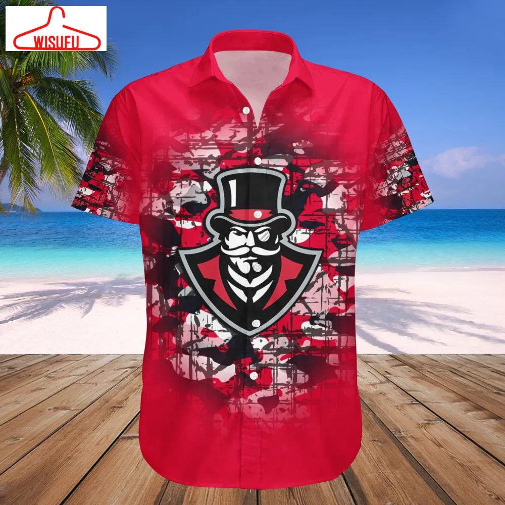 Austin Peay Governors Camouflage Vintage Hawaiian Shirt, New Fashion Gifts