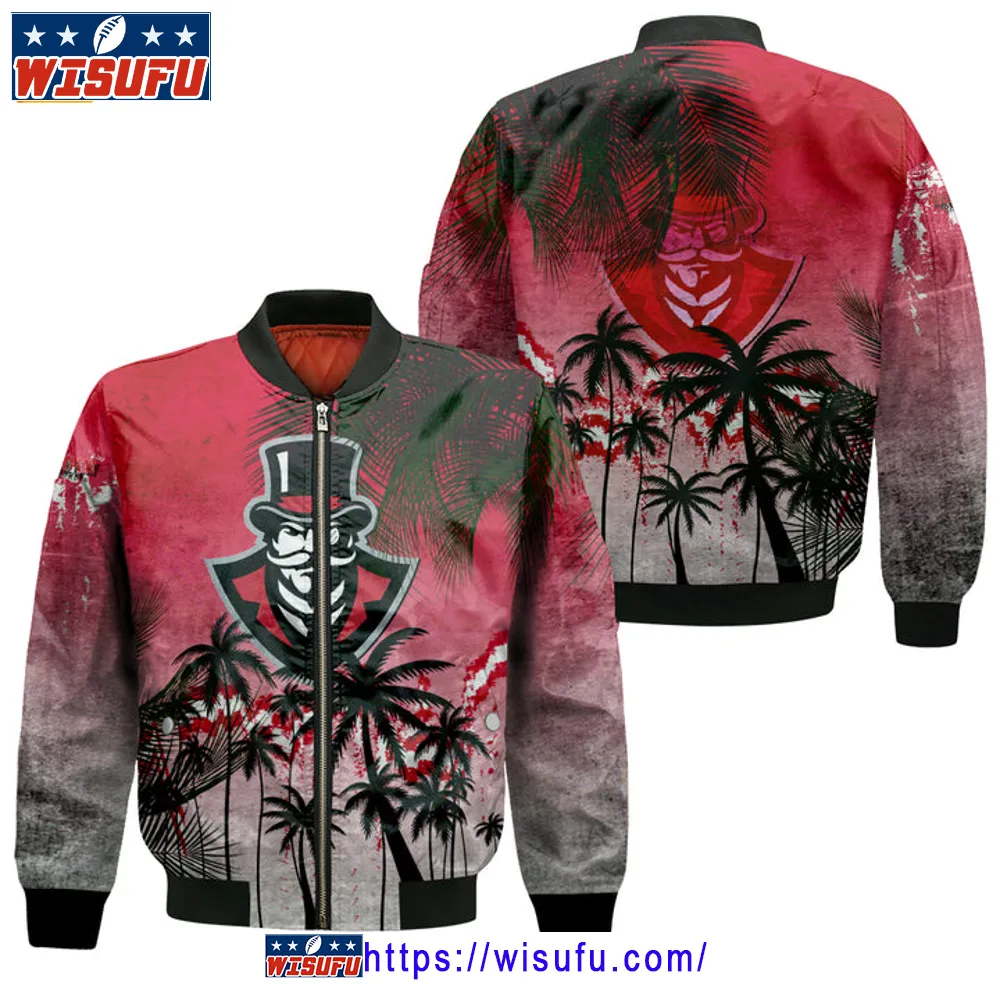 Austin Peay Governors Coconut Tree Tropical Grunge Bomber Jacket