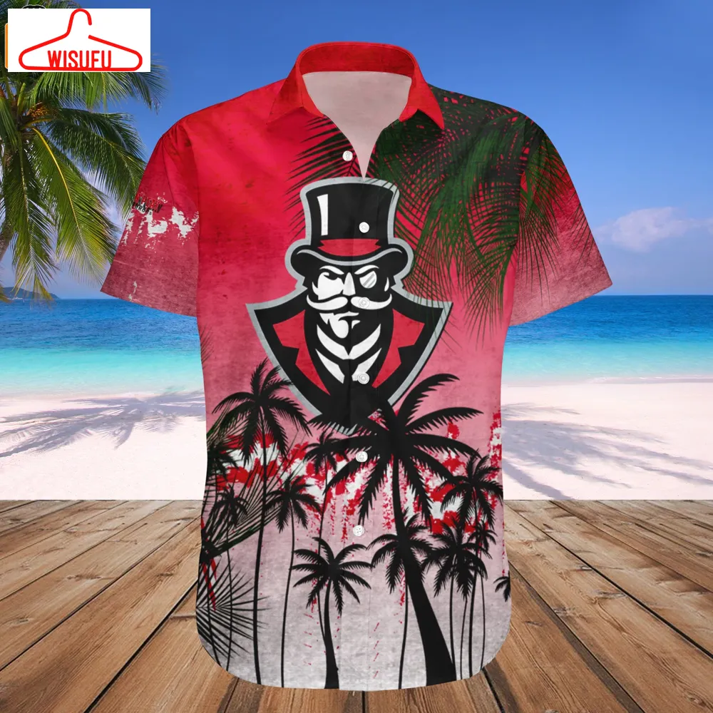 Austin Peay Governors Coconut Tree Tropical Grunge Hawaiian Shirt, New Fashion Gifts