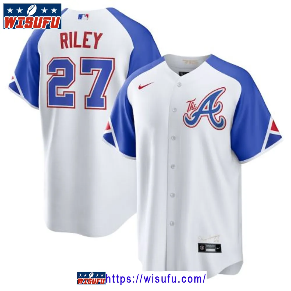 Austin Riley 27 Atlanta Braves 2023 City Connect Men Jersey - White