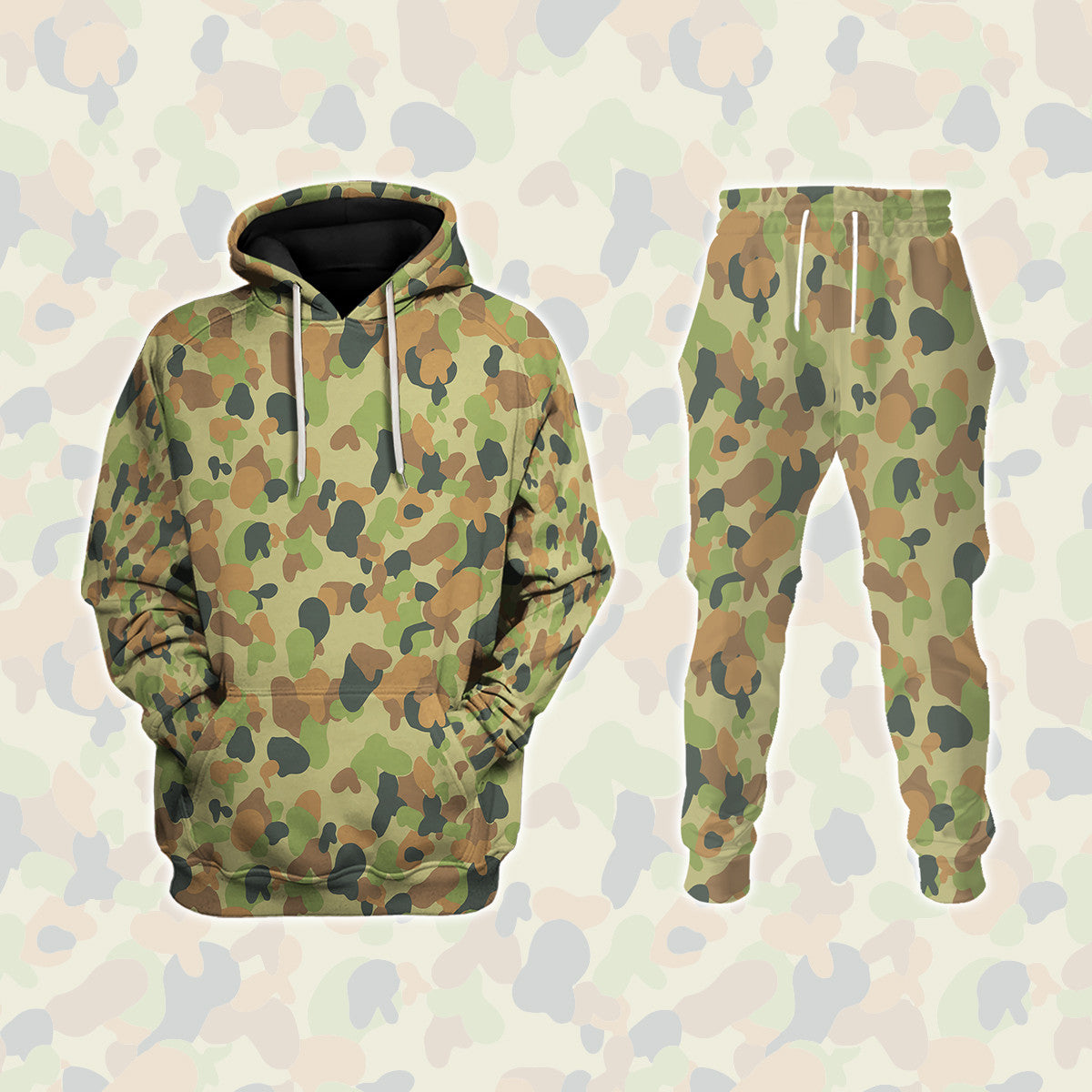 Australian AUSCAM Disruptive Pattern Camouflage Uniform Jelly Bean Camo Or Hearts And Bunnies Track suit 