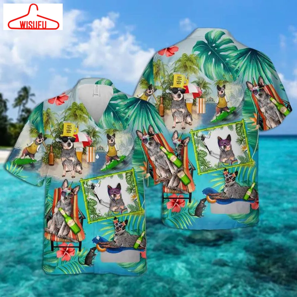 Australian Cattle - Surfing Hawaiian Shirt