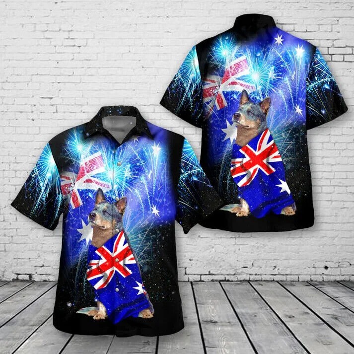 Australian Cattle Dog Hawaiian Shirt, Beach Shirt, Gift For Men, S-5XL US Size