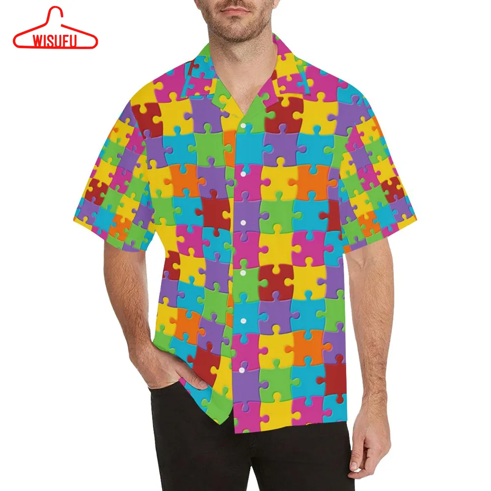 Autism Awareness Pattern Print Design 02 Hawaiian Shirt, New Hawaiian Holiday Outfits, New Fashion Gifts