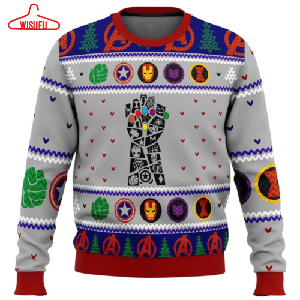 Avengers Gauntlet Ugly Sweater Gifts, Avengers Gauntlet Gift Fan Ugly Sweater