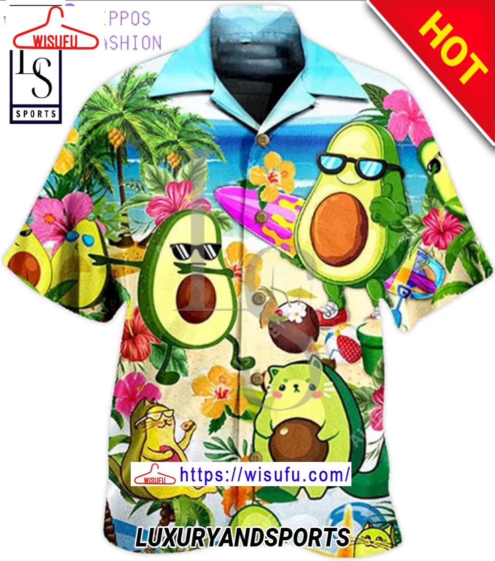 Avocado Summer Fruit Hawaiian Shirt, New Fashion Gifts