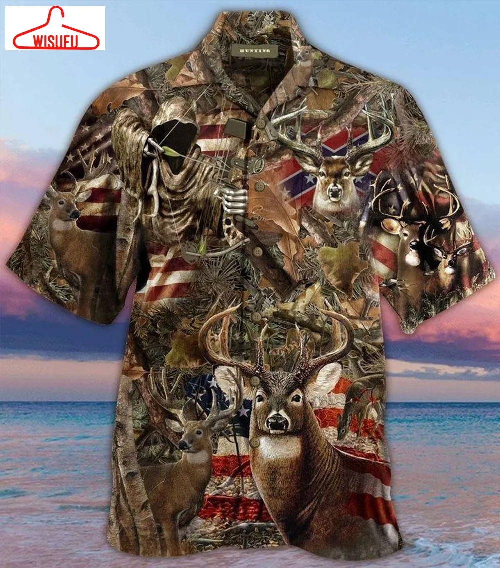 Awesome Deer Hunting Hawaiian Shirt - For Men & Women - Adult - Hw1644, New Hawaiian Holiday Outfits, New Fashion Gifts