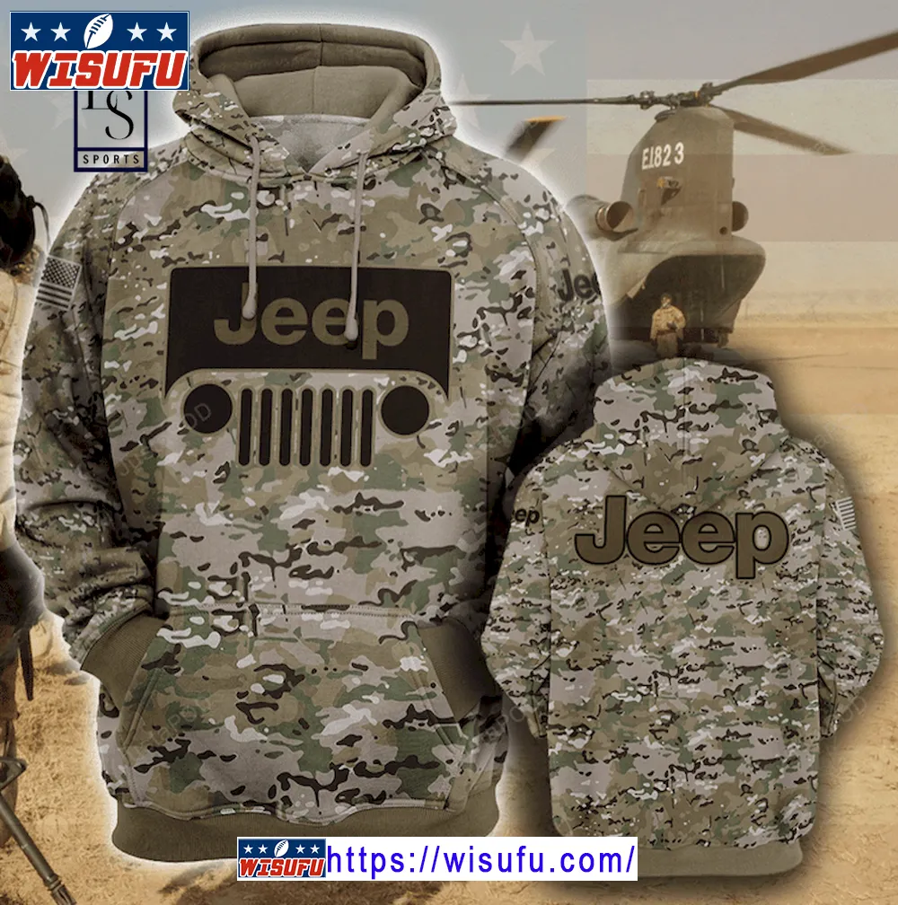 Awesome Jeep Camo Army 3d Print Hoodie