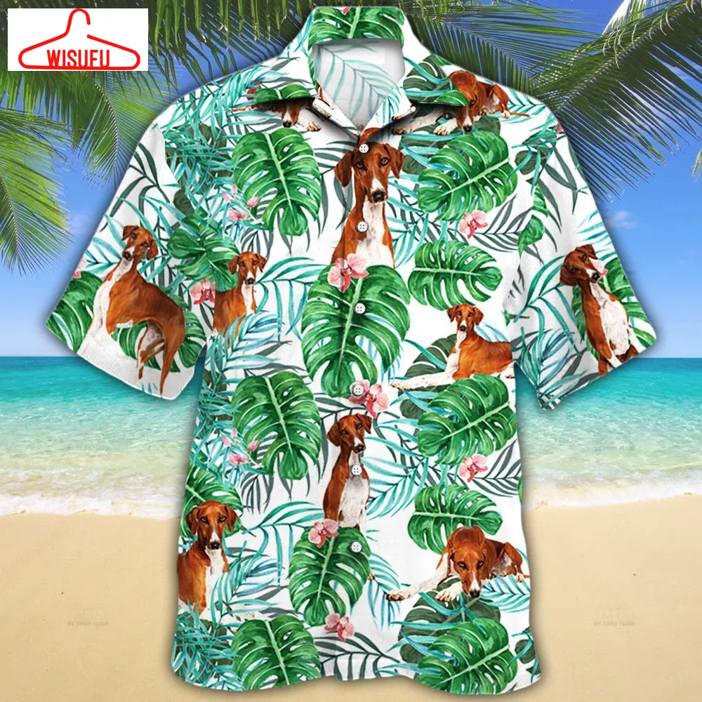 Azawakh Dog Lovers Tropical Plant Hawaiian Shirt, New Hawaiian Holiday Outfits, New Fashion Gifts Vtbl32879