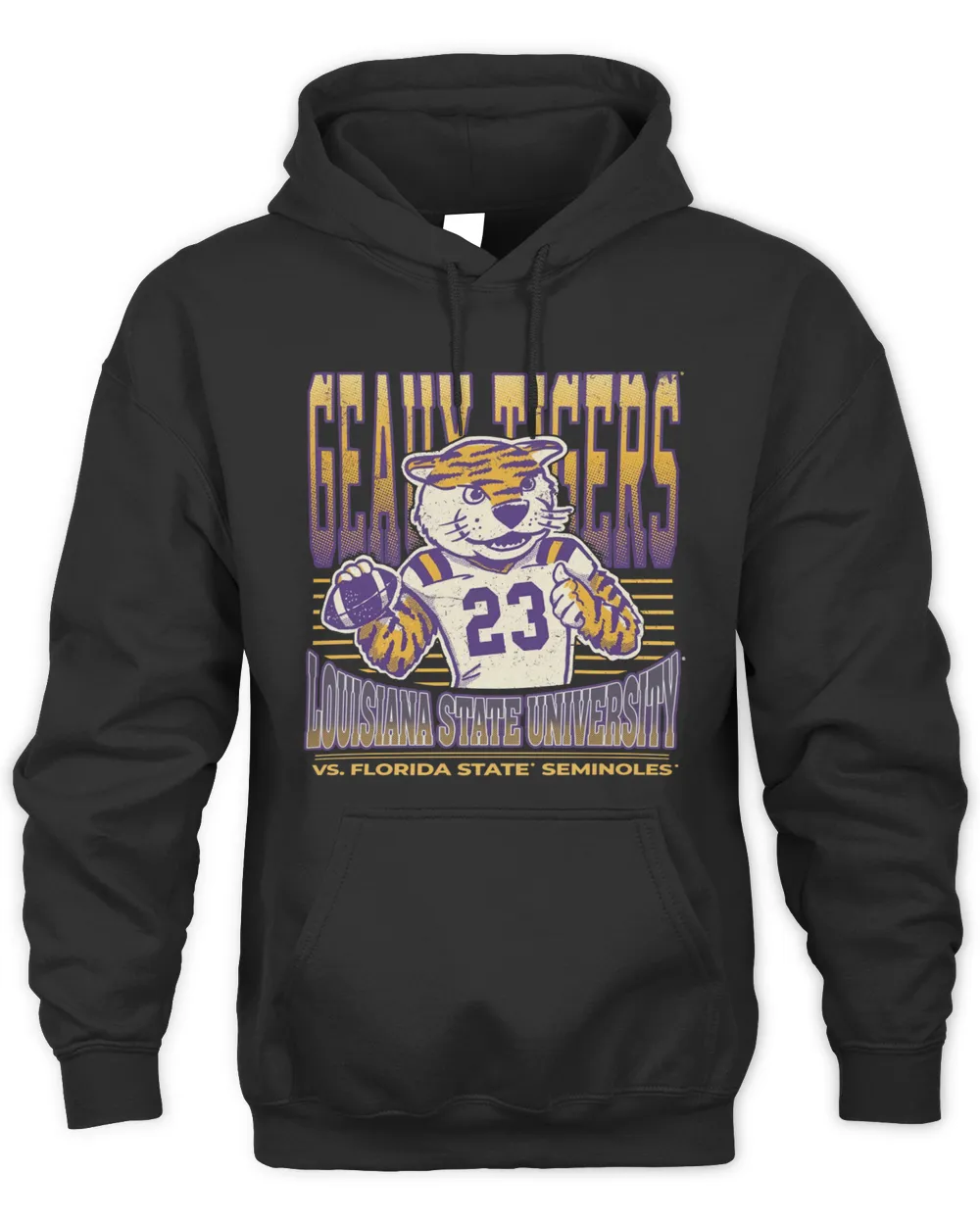 B-Unlimited LSU Shop LSU Tigers Vs Florida State Game Day Unisex Hoodie-Black