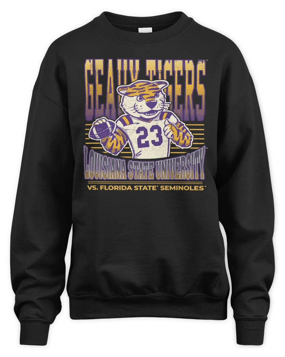 B-Unlimited LSU Shop LSU Tigers Vs Florida State Game Day Unisex Sweatshirt-Black