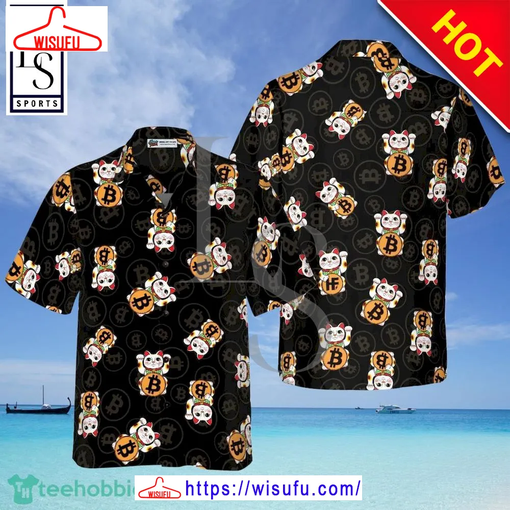 B-itcoin Lucky Cat Hawaiian Shirt, New Fashion Gifts