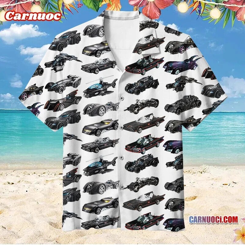 BATMOBILE Hawaiian Shirt, Beach Shirts for Men, Gift For Men,S-5XL US Size