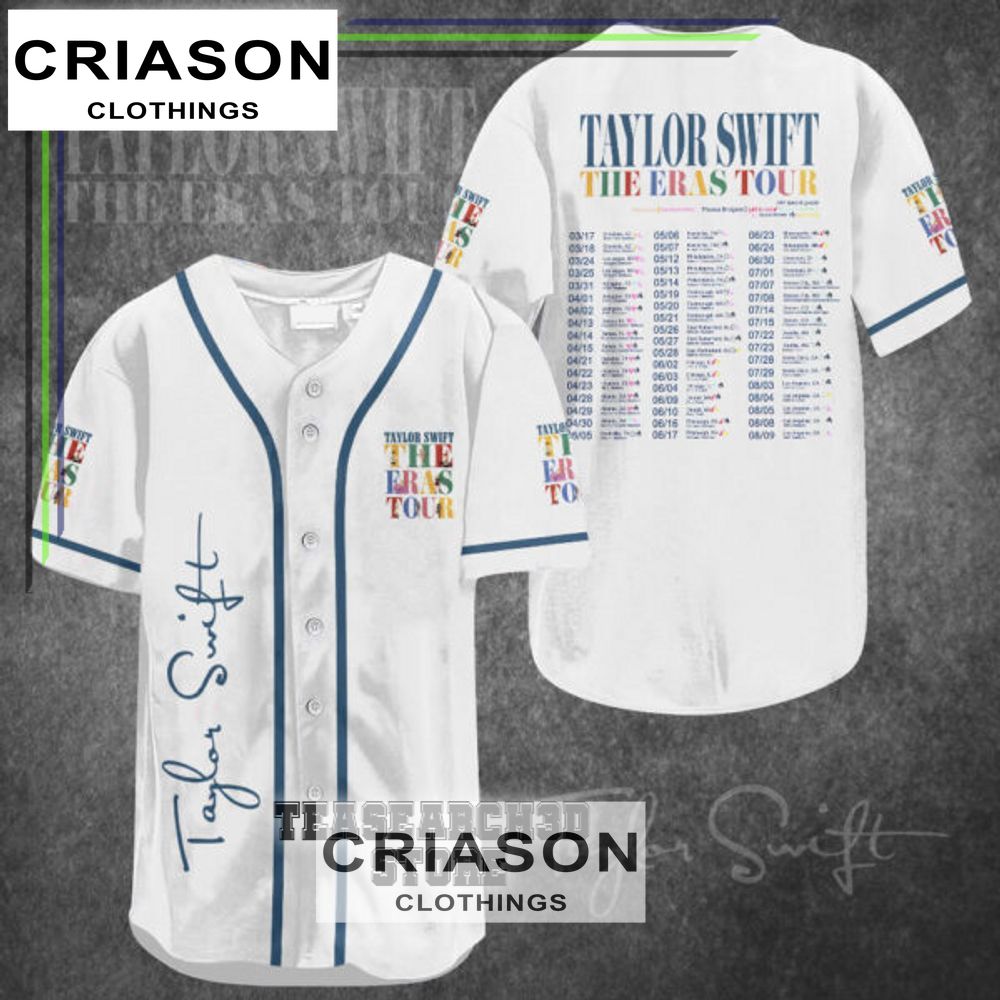 BEST SELLER Taylor Swift The Eras Tour 3D Signature Baseball Jersey - Criason Store