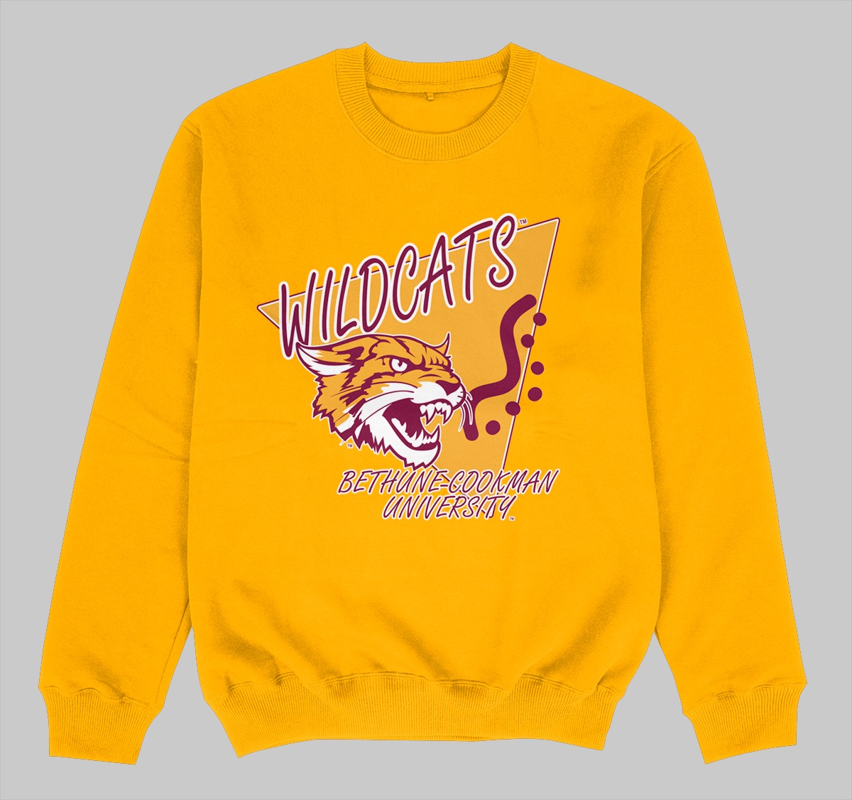 BETHUNE COOKMAN BEEPER CREWNECK SWEATSHIRT GOLD COLOR