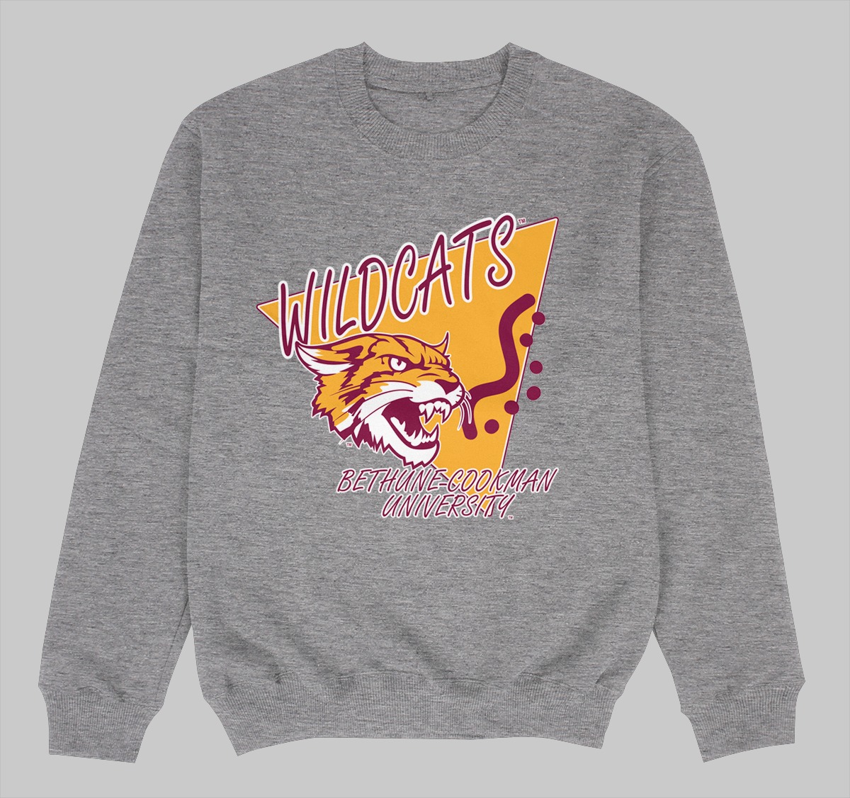 BETHUNE COOKMAN BEEPER CREWNECK SWEATSHIRT GREY COLOR