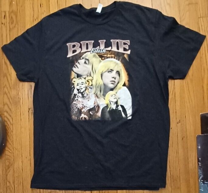 BILLIE EILISH TOUR TSHIRT 2022 2 SIDED HAPPIER THAN EVER