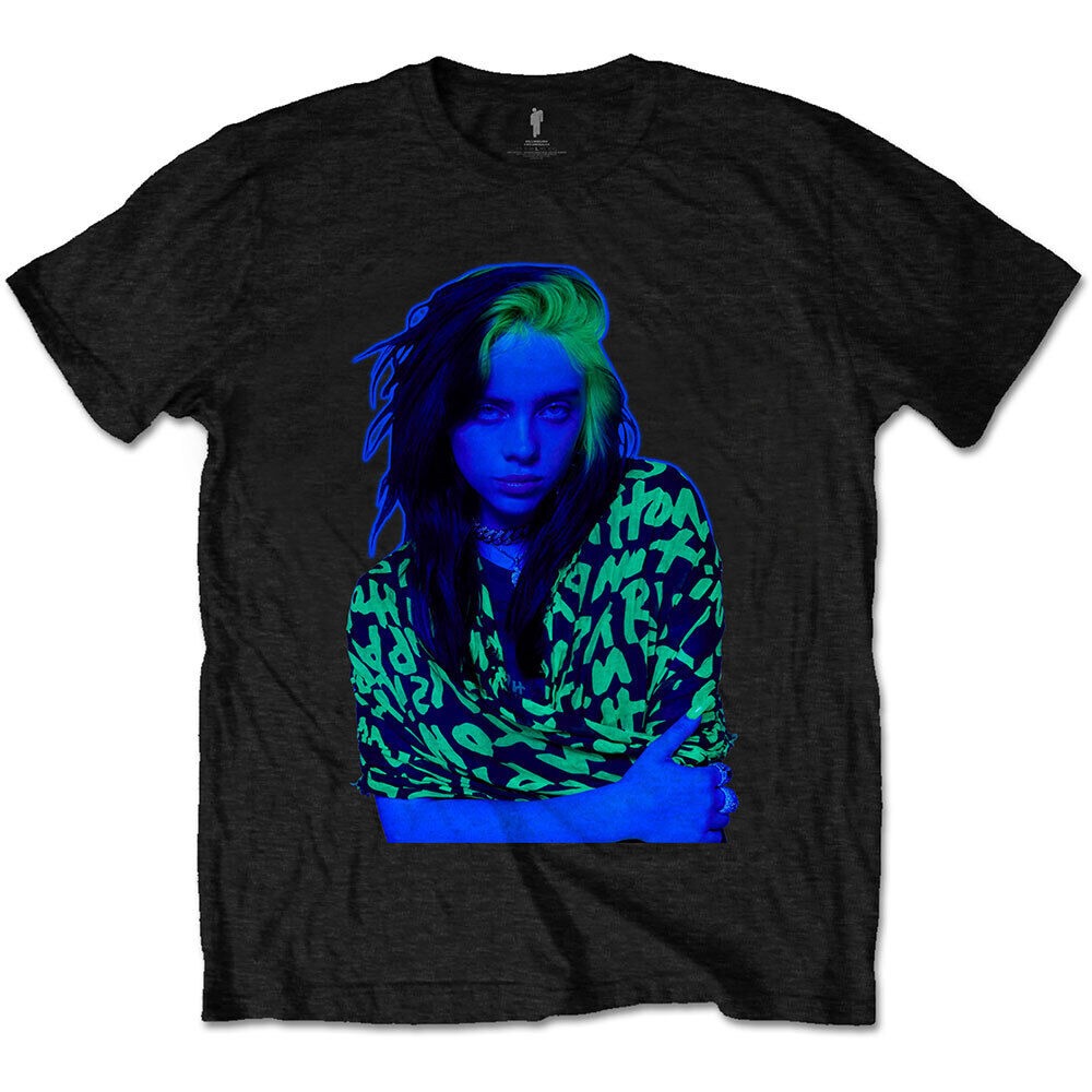 BILLIE EILISH Unisex T- Shirt - Press Photo - Black Cotton