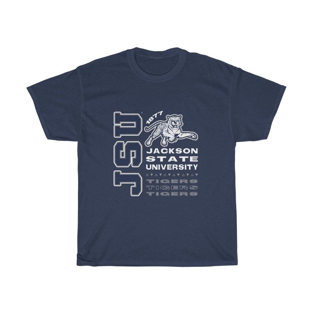 BLUE JACKSON STATE TOUR UNISEX HEAVY COTTON TEE DARK HEATHER GREY COLOR