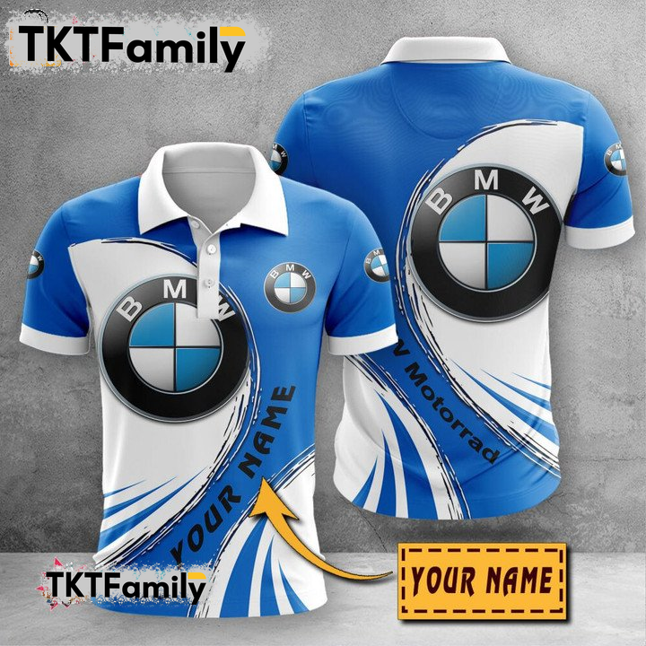 BMW motorrad Custom Name 3D Polo Shirt TKT Familys