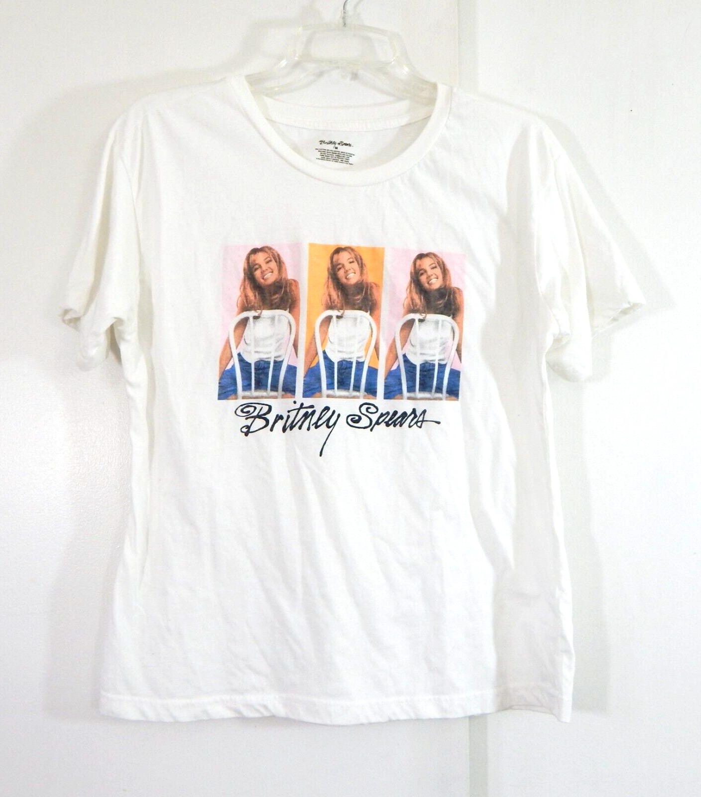 BRITNEY SPEARS T SHIRT TEE short sleeve 100% cotton pop music y2k white