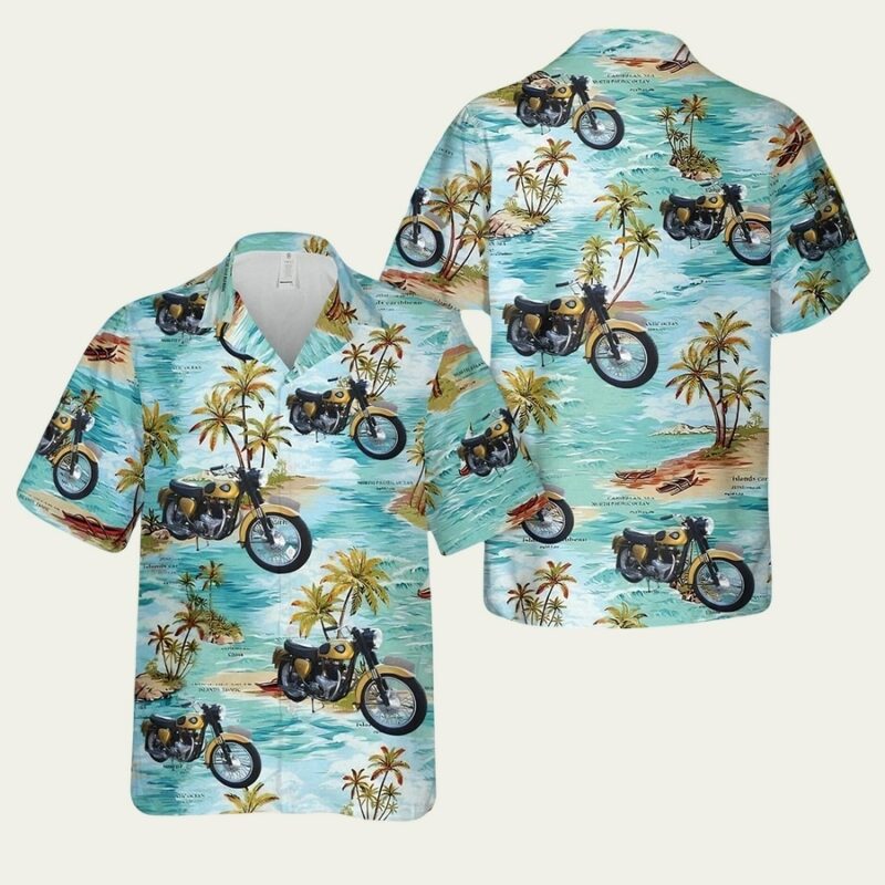 BSA GOLDEN FLASH MOTORCYCLE HAWAIIAN SHIRT