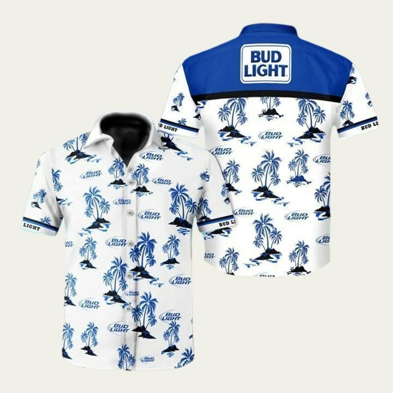 BUD LIGHT BEER 2 HAWAIIAN SHIRT