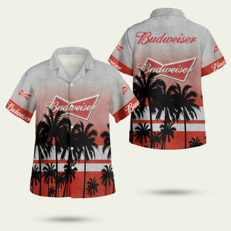 BUDWEISER PALM TREE HAWAIIAN SHIRT