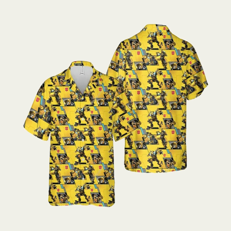 BUMBLE BEE TRANSFORMERS ALL OVER PRINT HAWAIIAN SHIRT