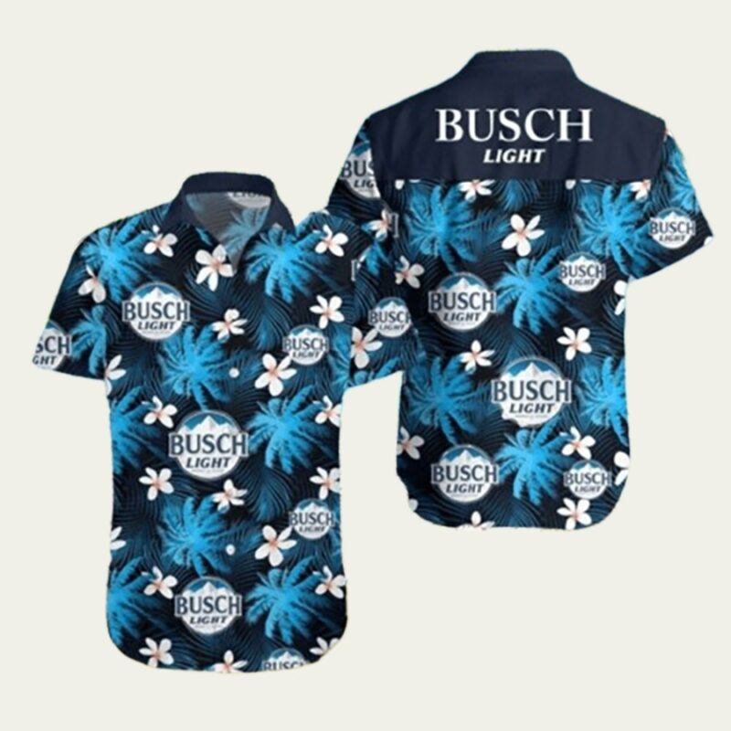 BUSCH LIGHT PALM TREE HAWAIIAN SHIRT