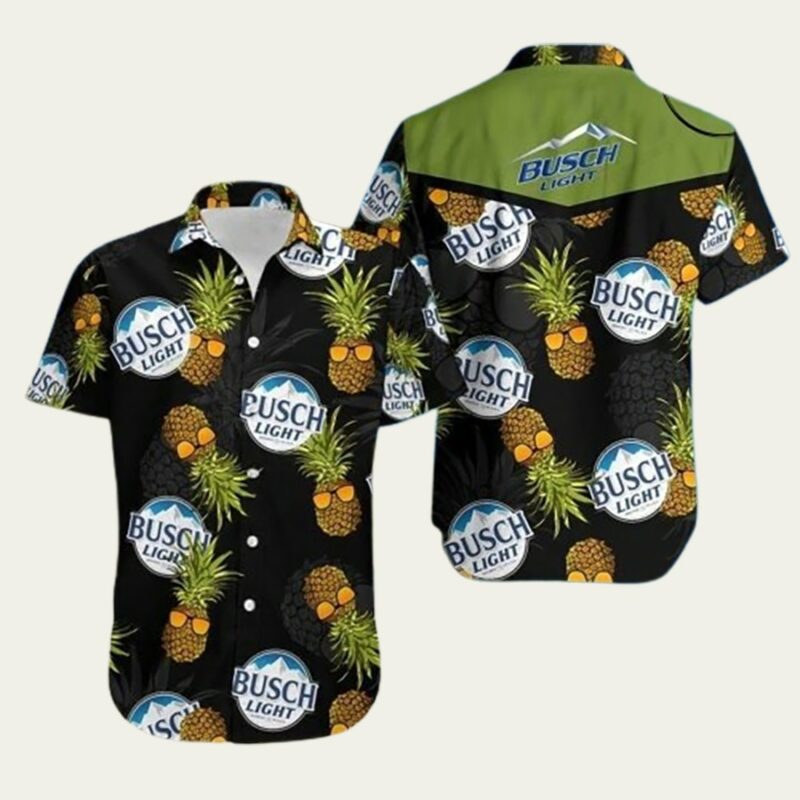 BUSCH LIGHT PRINT HAWAIIAN SHIRT