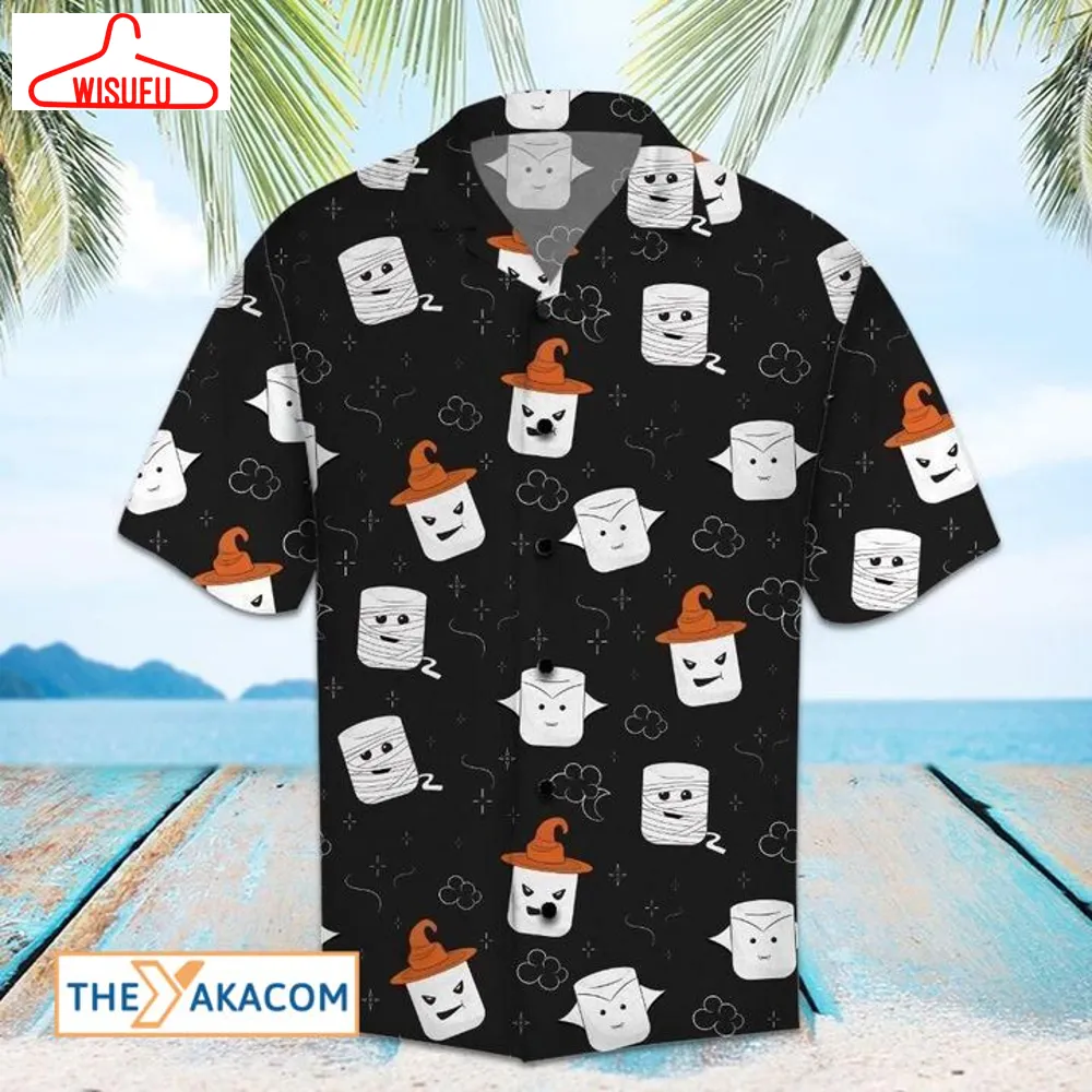 Baby Boo Amazing Marshmallow Halloween Vibe Hawaiian Shirt, New Fashion Gifts