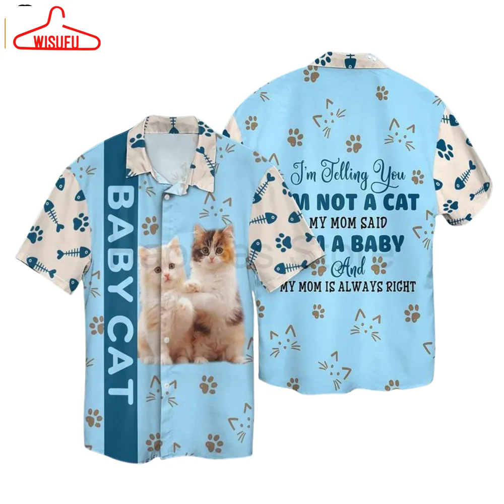 Baby Cat I Am Telling You Blue Hawaiian Shirt, New Fashion Gifts