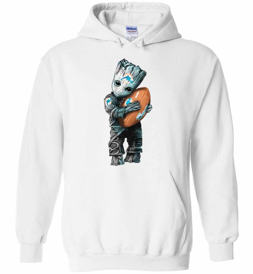 Baby Groot Hug Miami Dolphins s Unisex Pullover Hoodie