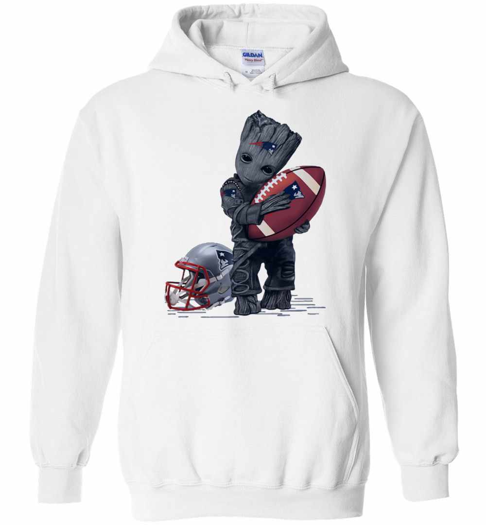 Baby Groot Hugs New England Patriots s Unisex Pullover Hoodie