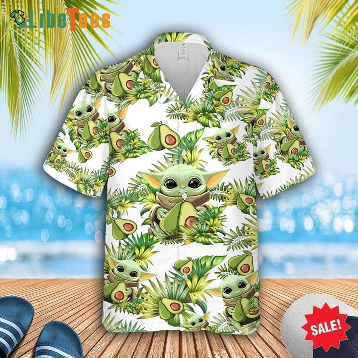 Baby Yoda Avocado SW Hawaiian Shirt, Perfect Gift For Fan, S-5XL US Size