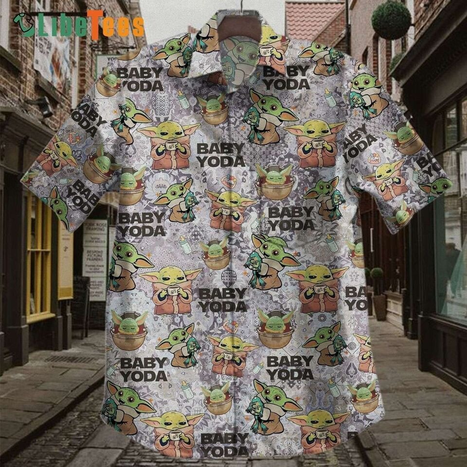 Baby Yoda Cute SW Trendy Hawaiian Shirt, Perfect Gift For Fan, S-5XL US Size