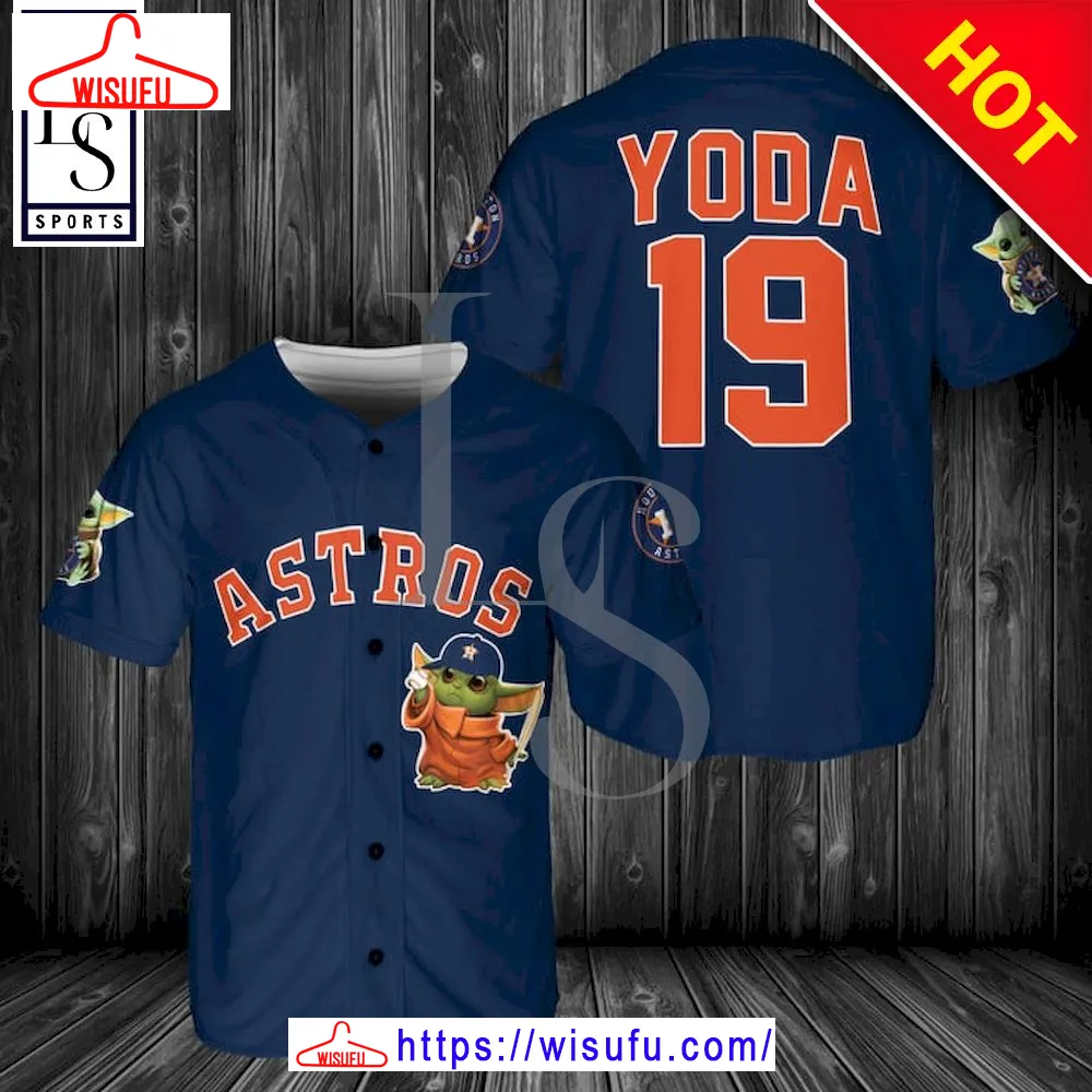 Baby Yoda Feat Astros Baseball Jersey, New Fashion Gifts