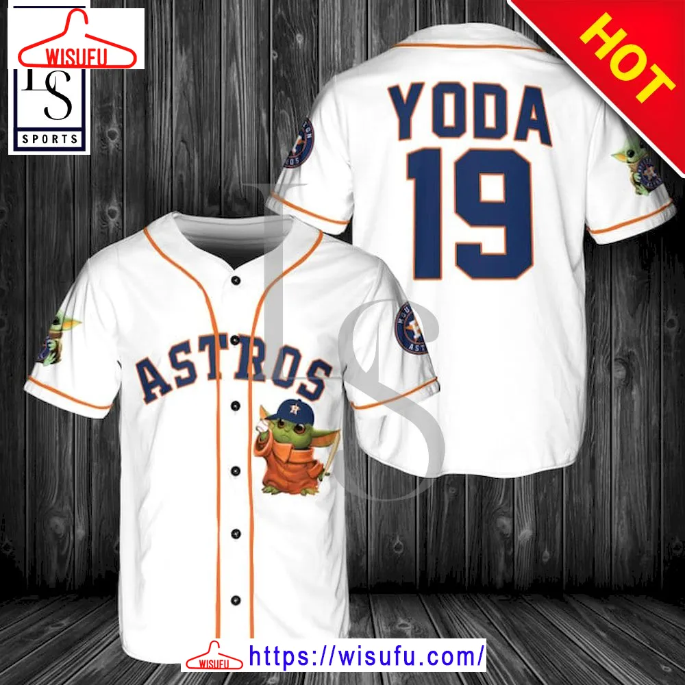 Baby Yoda Feat Astros Trending Baseball Jersey, New Fashion Gifts