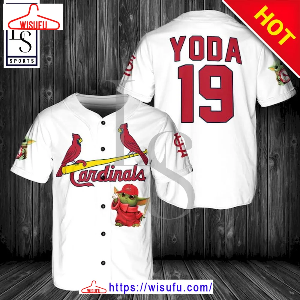 Baby Yoda Feat Cardinals Custom Baseball Jersey, New Fashion Gifts