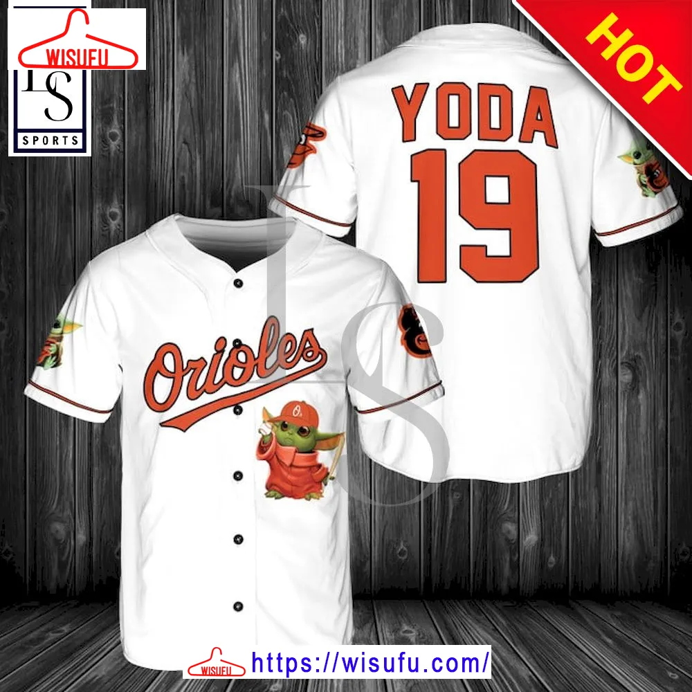 Baby Yoda Feat Orioles Custom Baseball Jersey, New Fashion Gifts