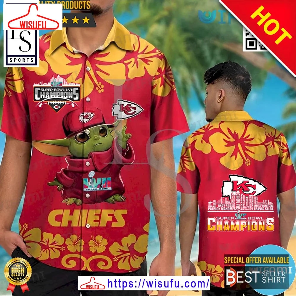 Baby Yoda With Kansas City Chiefs Super Bowl Champions Hawaiian Shirt, New Fashion Gifts