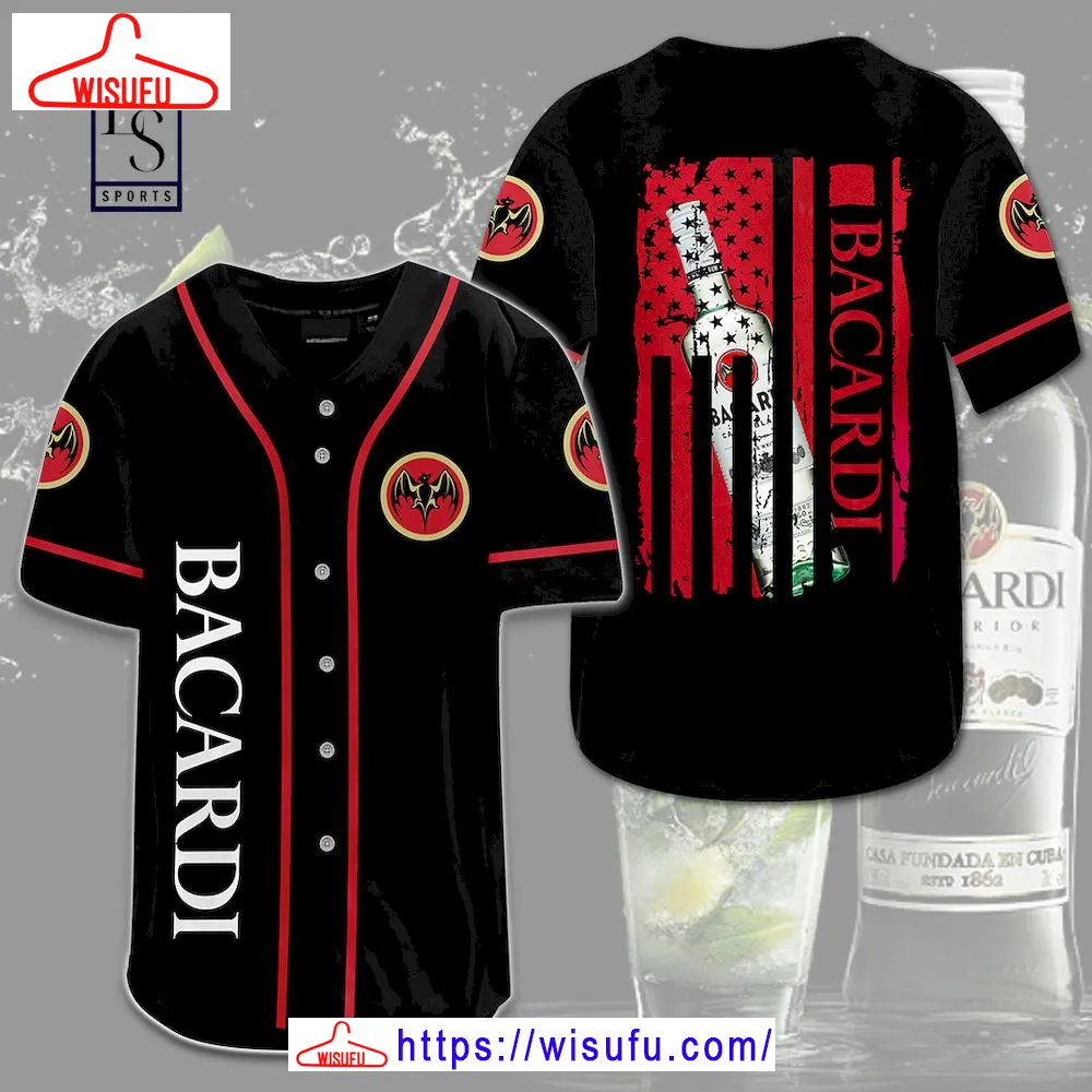 Bacardi Select Flag Baseball Jersey, New Fashion Gifts