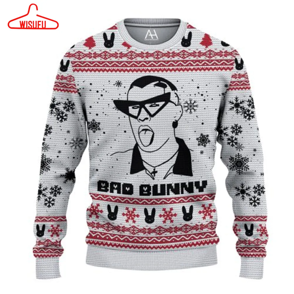 Bad Bunny Black Ugly Christmas Sweater