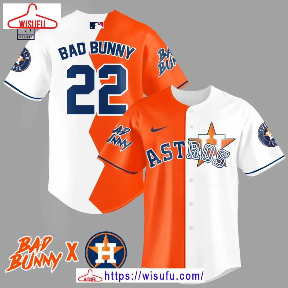 Bad Bunny Houston Astros Baseball Jersey, New Fashion Gifts