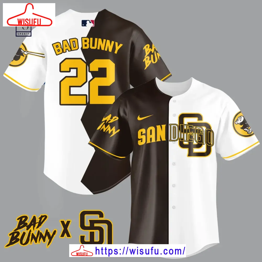 Bad Bunny San Diego Padres Baseball Jersey, New Fashion Gifts