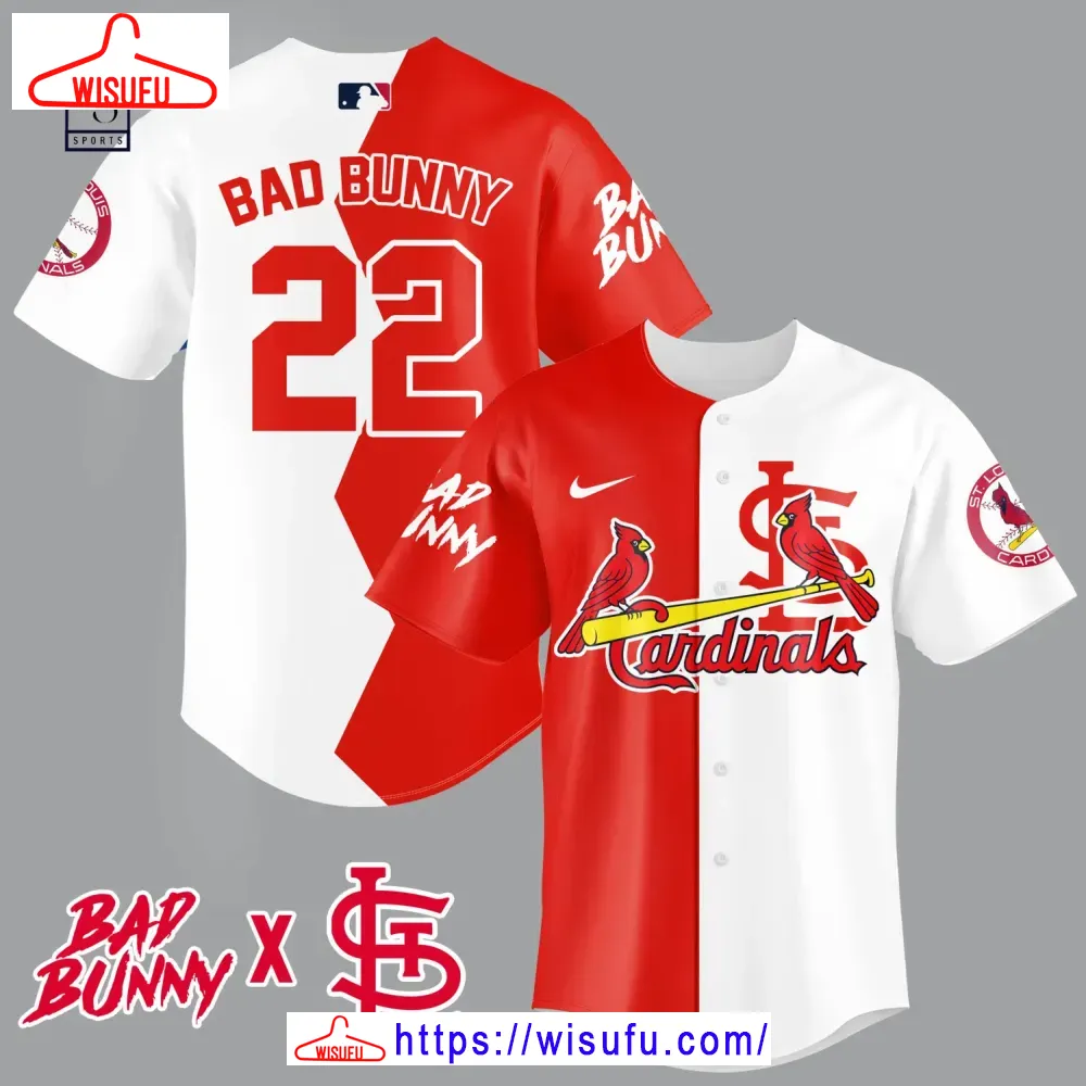 Bad Bunny St Lo-uis Cardinals Baseball Jersey, New Fashion Gifts